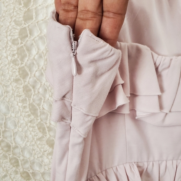 Brock Collection × H&M Ruffle Flounced Dress Linen Blend Size Medium Blogger Fav - Picture 10 of 14